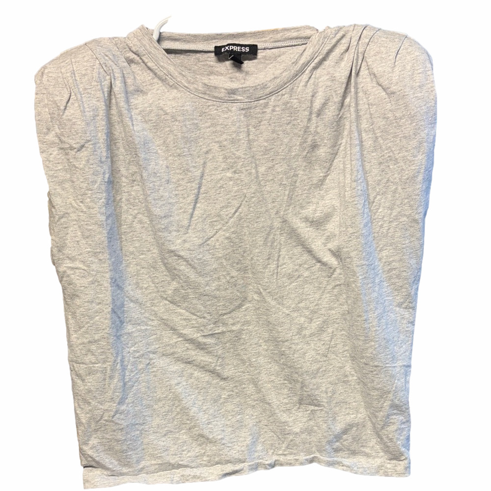 Express Puffed Shoulders Gray Top | EUC | Sz XS